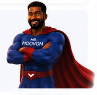 Mr. Moovon standing with his arms crossed